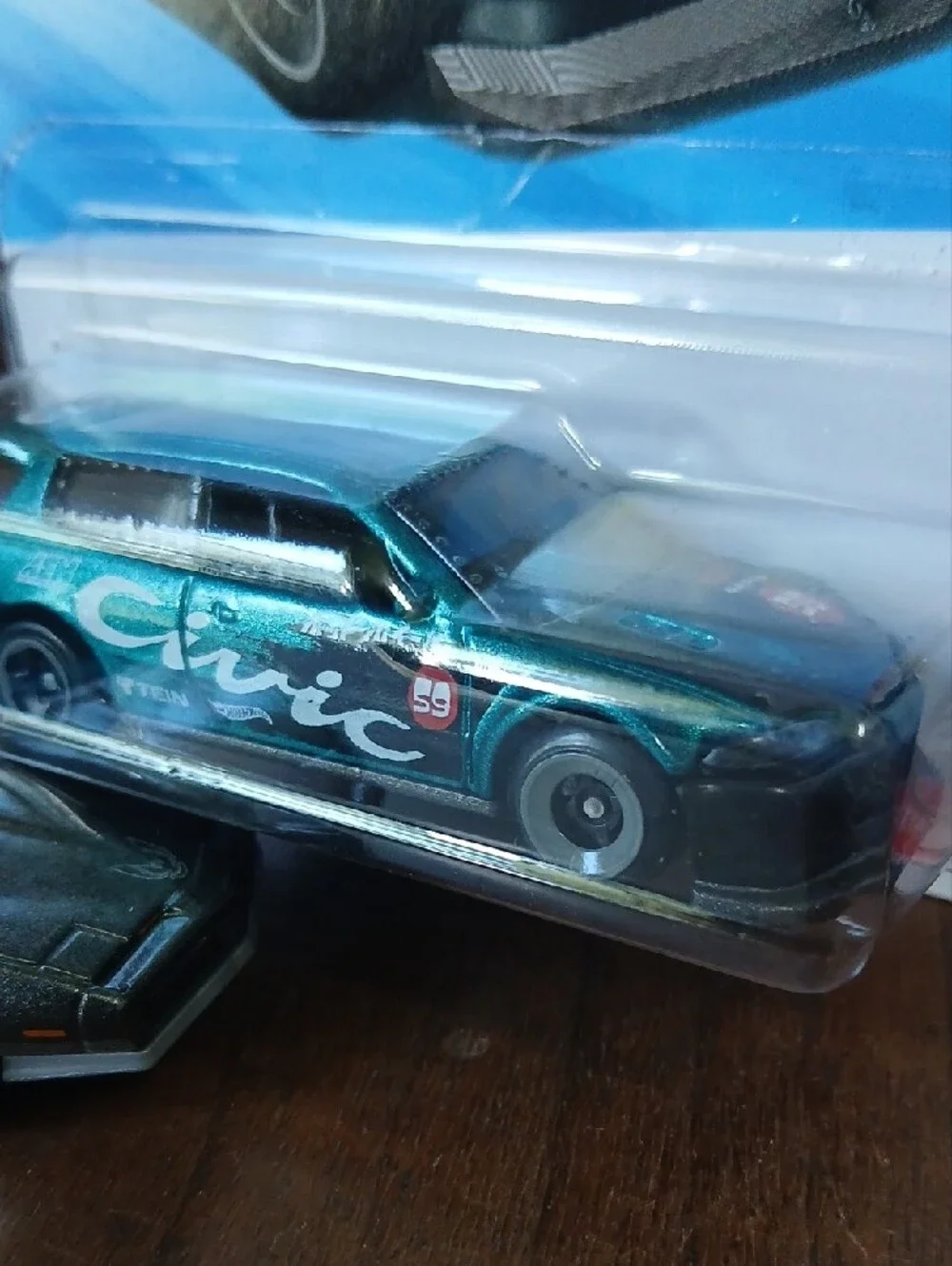 Honda Civic Custom Hot Wheels Car - Teal & Black